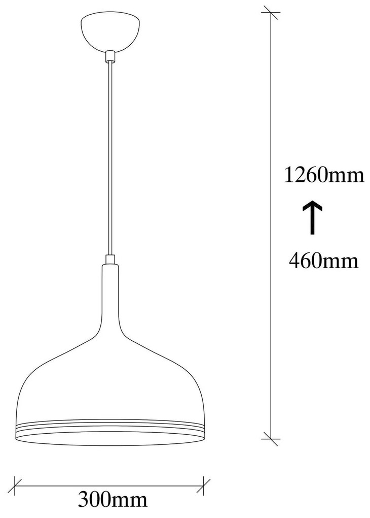 Opviq Lampada a sospensione Berceste 187-S, bianco/oro, metallo, Ø 30 cm