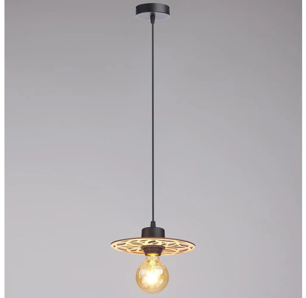 Lampadario a sospensione con filo FALCO 1xE27/60W/230V diametro 20 cm beige