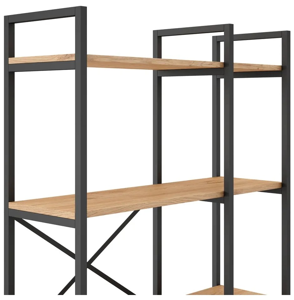 Scaffale in rovere nero/naturale 87,5x175 cm Dusan - Marckeric