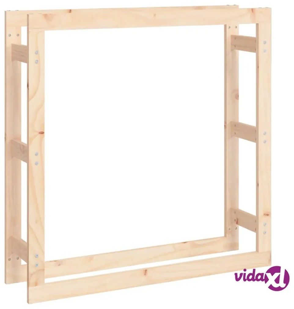vidaXL Portalegna 100x25x100 cm in Legno Massello di Pino