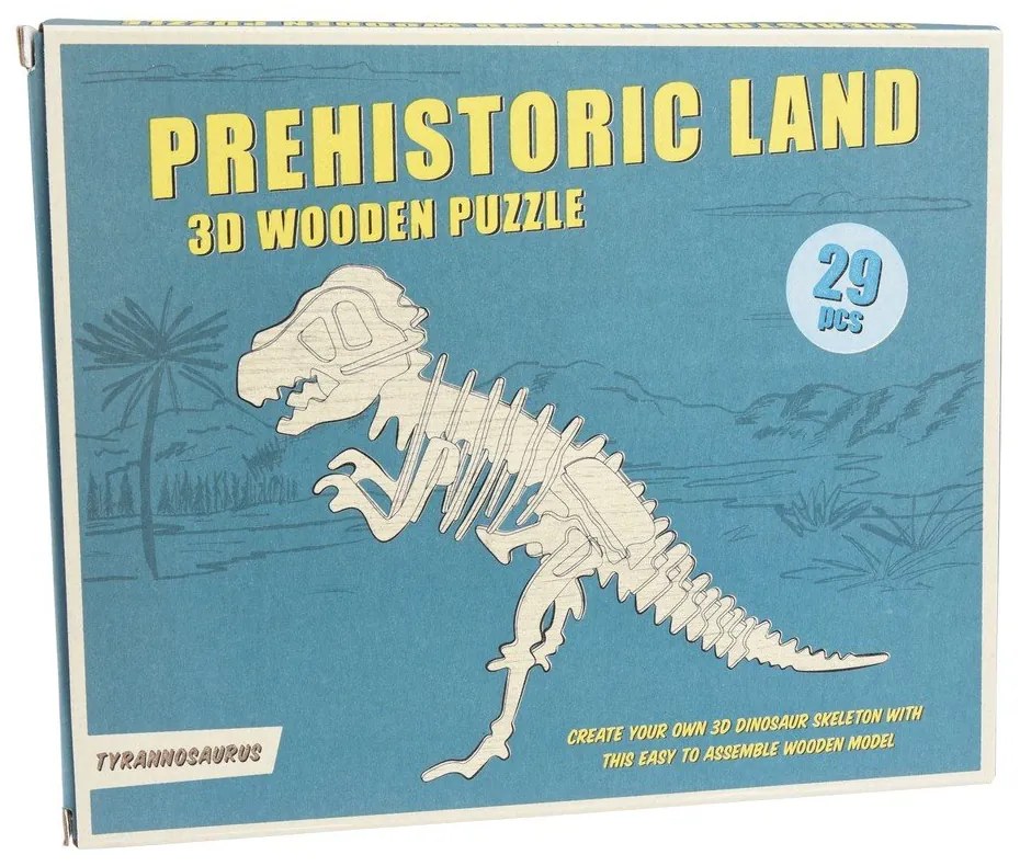 Puzzle 3D in legno del dinosauro Tyrannosaurus - Rex London