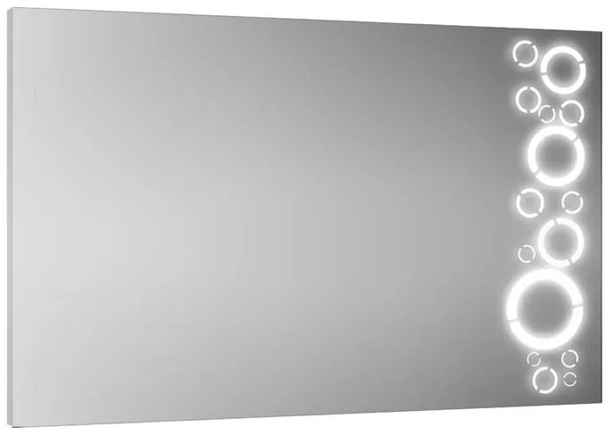 Specchio con illuminazione integrata bagno rettangolare Retroil L 100 x H 70 x P 2 cm grigio / argento