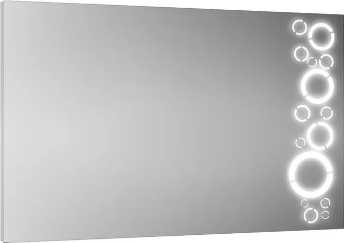 Specchio con illuminazione integrata bagno rettangolare Retroil L100 x H70 x P2 cm cromato, con bolle led