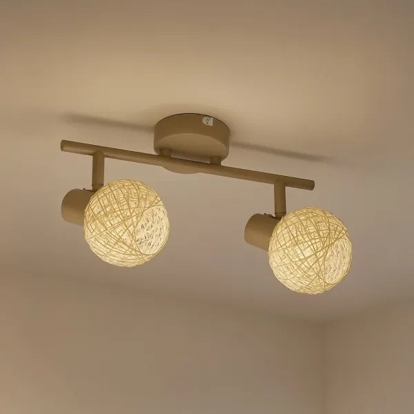 Faretto DEX 2xE14/10W/230V beige/crema