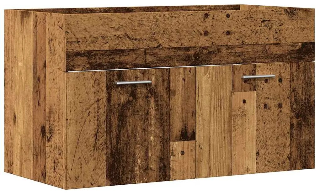 Mobile da bagno legno antico 80x38,5x46 cm legno multistrato