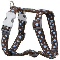 Imbracatura per Cani Red Dingo Style Azzurro Marrone Pois 30-48 cm