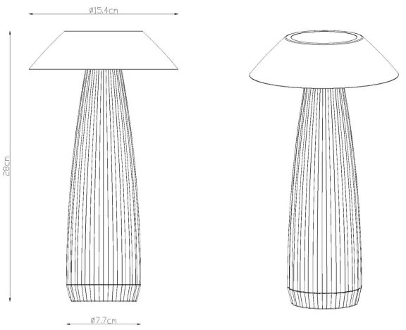Globo 21021W - LED Lampada da tavolo touch ricaricabile e dimmerabile ILLUMI LED/1W/3,7V 3000K bianco