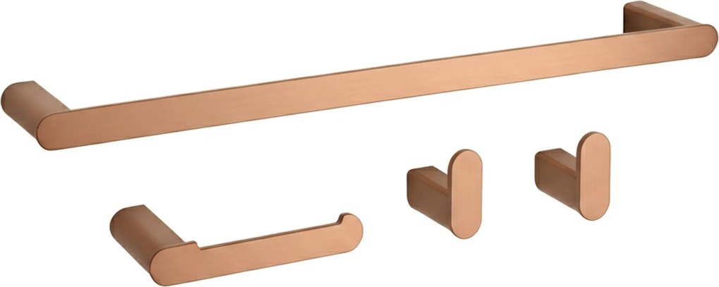 Set accessori da bagno Mati Brush Copper 4 pezzi