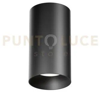 Gfa1501- faretto-plafoniera nero d.7,5cm a led 3000k 1234lm 15w