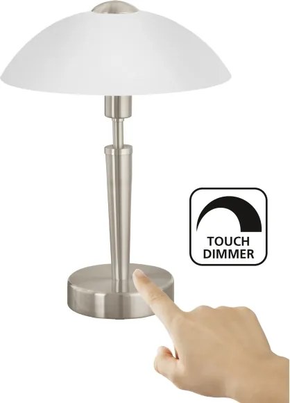 EGLO 85104 - Lampada da tavolo SOLO 1 1xE14/40W/230V nichel opaco/satinato