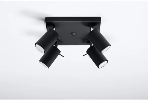 Sollux SL.0094 - Faretto RING 4 4xGU10/10W/230V nero
