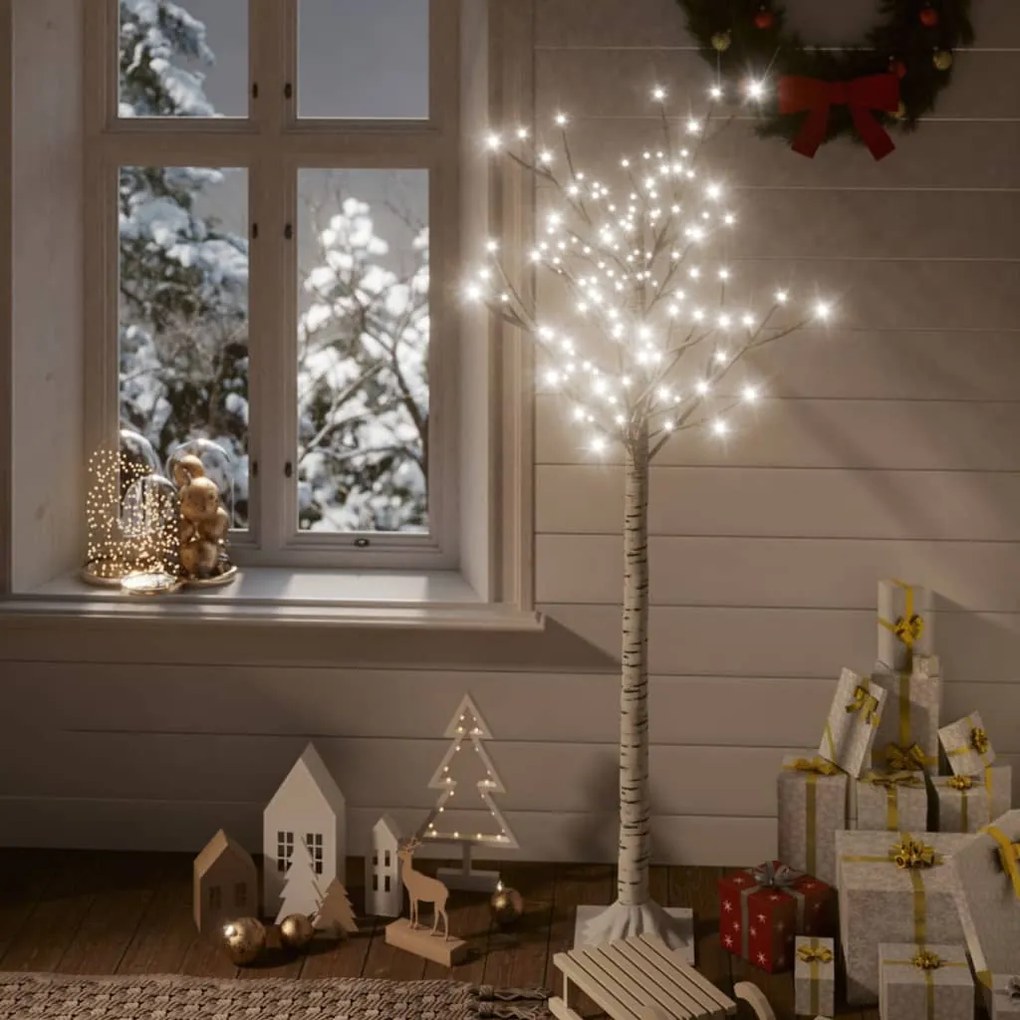 Albero Natale LED Interno Esterno 200, 180, 140, 120 Salice, Albero Natale 140 LED 1,5 m Salice Bianco Caldo Interno Esterno