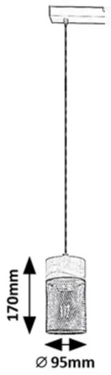 Rabalux 72041 - Lampadario a cavo CALLUM 1xE27/25W/230V faggio