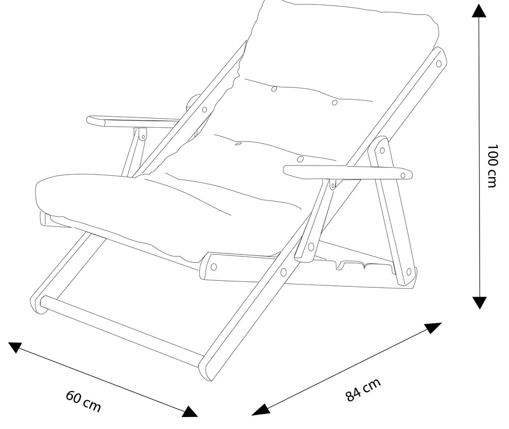 FAGGI - poltrona sdraio 3 posizioni completo di cuscino