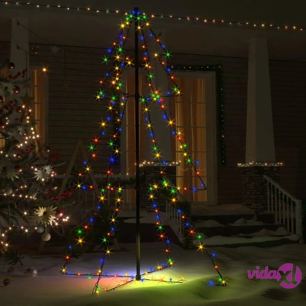 vidaXL Albero di Natale a Cono 200 LED per Interni Esterni 98x150 cm