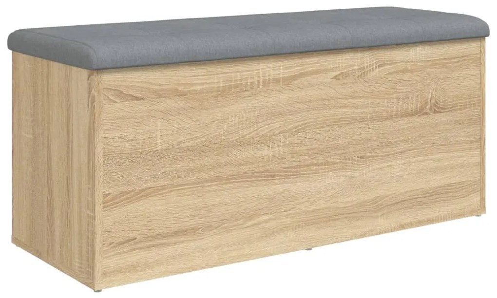 Panca portaoggetti rovere sonoma 102x42x45 cm legno multistrato