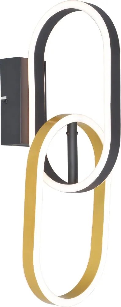 Zuma Line W241145502 - Lampada da parete LED RAVON 2xLED/12W/230V nero/oro