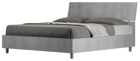 Letto matrimoniale contenitore 160x190 testata inclinata cemento Demas