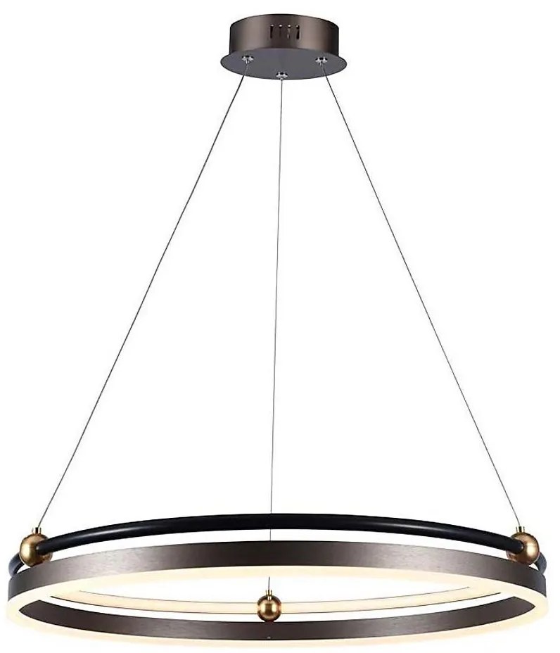 Lampadario LED a sospensione con filo LED/30W/230V 3000K diametro 62 cm marrone