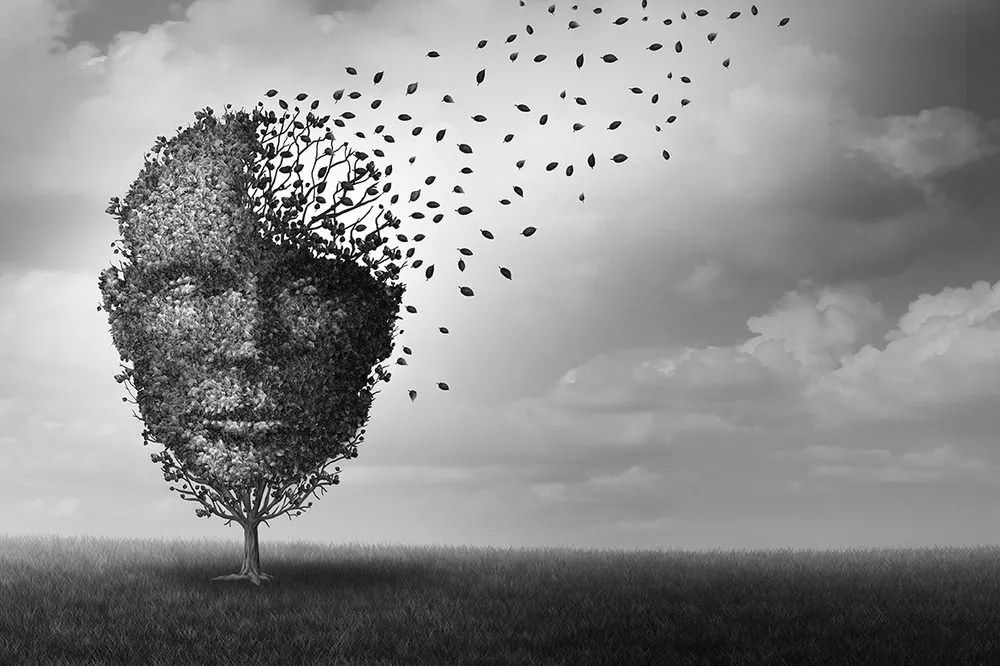 Carta da parati – Volto astratto a forma di albero