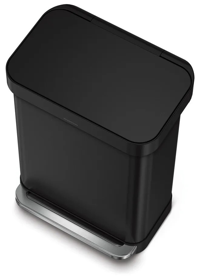 Cestino in acciaio nero opaco 55 l - simplehuman