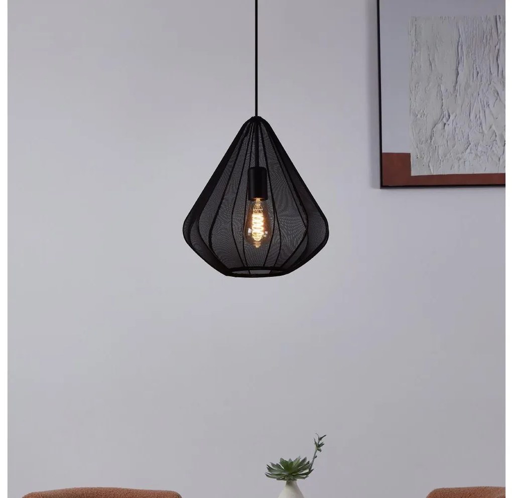 Eglo 43994 - Lampadario a sospensione con filo 1xE27/40W/230V diametro 33,5 cm nero