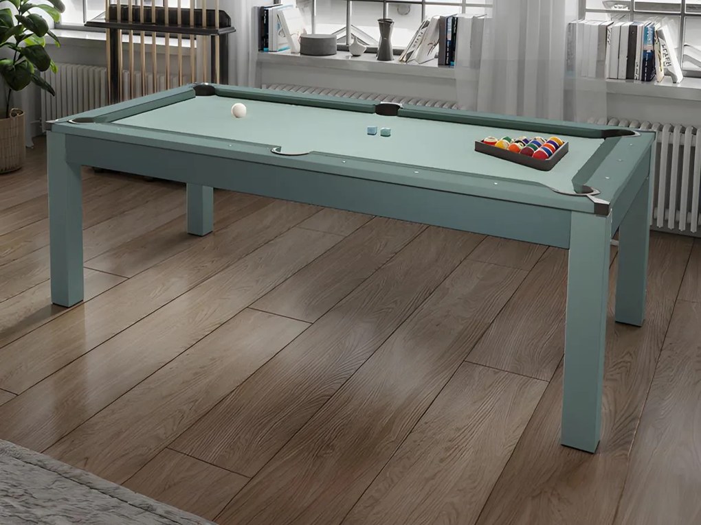 Tavolo trasformabile - Biliardo e Ping pong - 213x112x81,5cm - Grigio -  BALTHAZAR