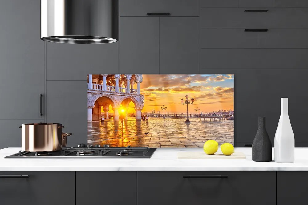 Pannello retrocucina Parco del Sole. Architettura 140x70 cm
