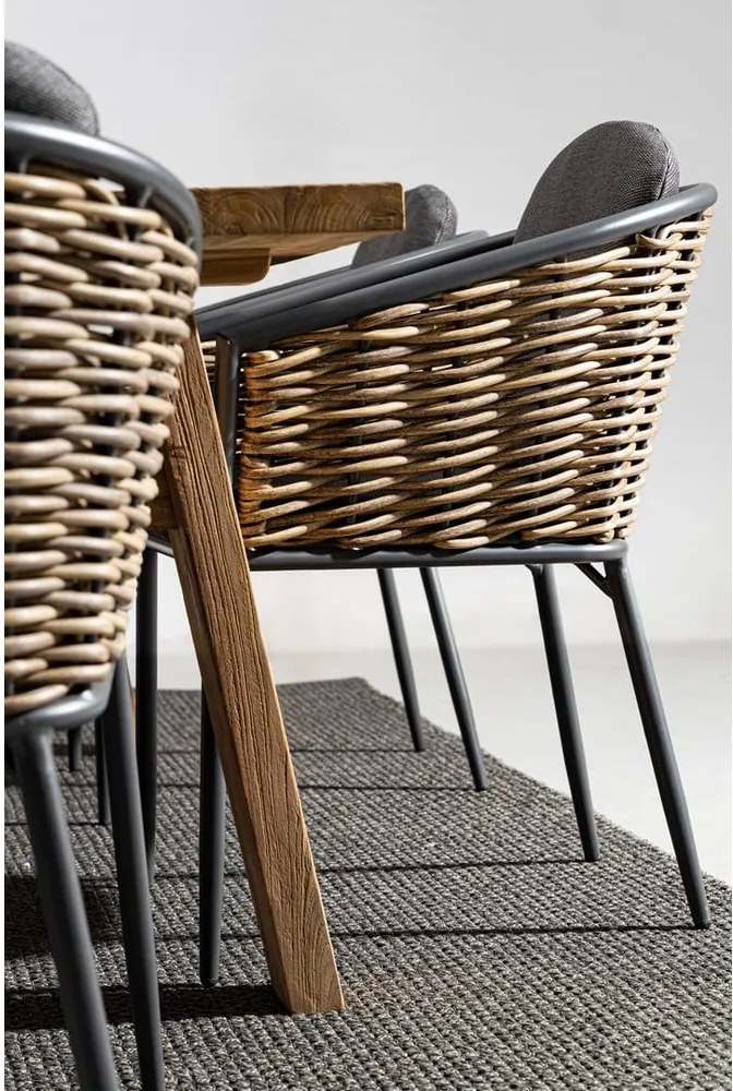 Sedia da esterno grigia in metallo Maribela – Bizzotto