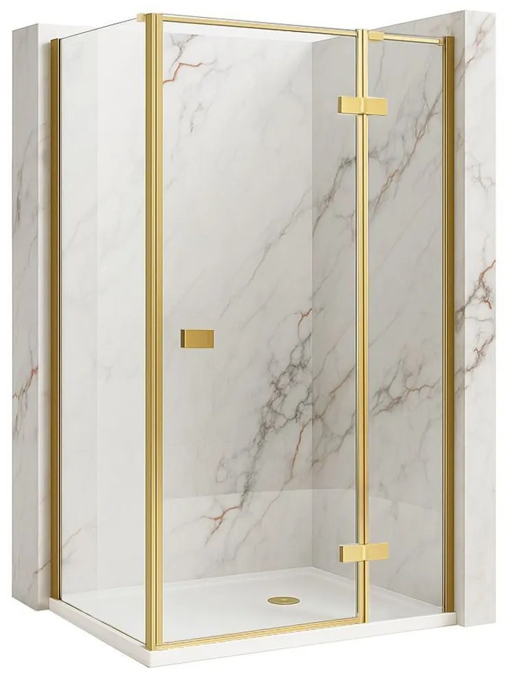 Cabina doccia Rea Atlas 100x100 Brush Gold
