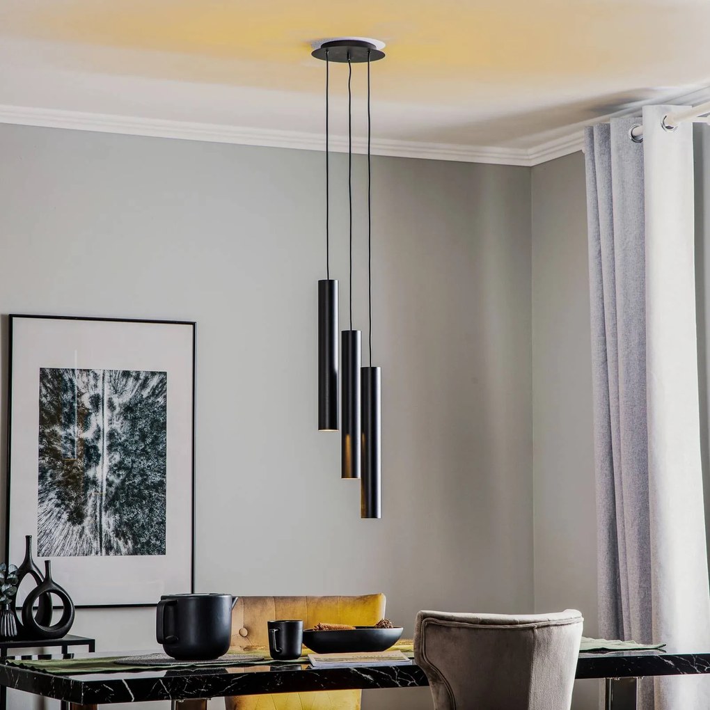 Nowodvorski Lighting Lampada a sospensione Eye L, nera, 3 luci
