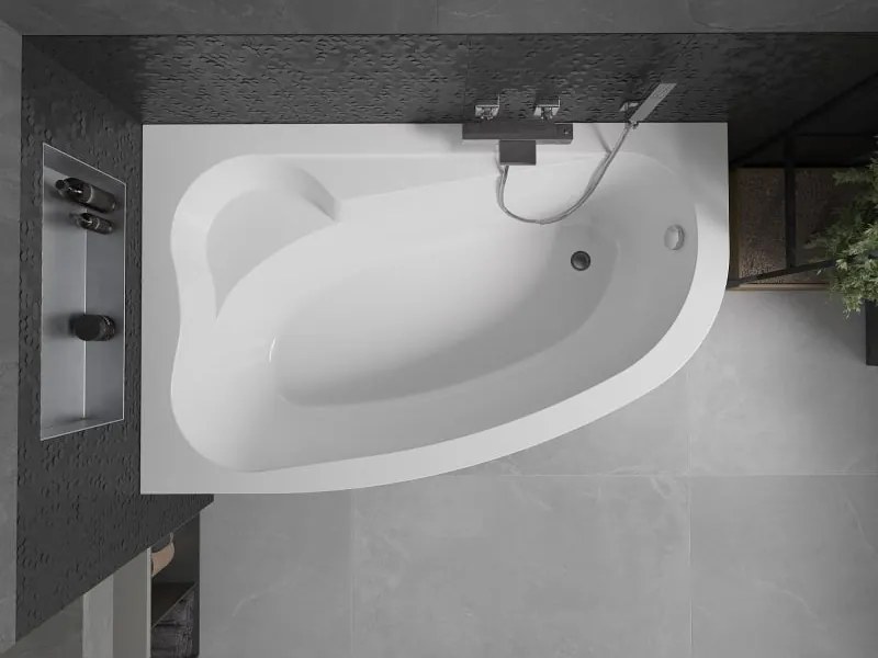 Mexen Westa vasca angolare sinistra 160 x 100 cm, bianca - 560116010001
