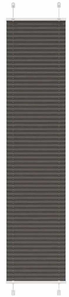 Tenda Plissettata Nera 45x200 Cm Larghezza Tessuto 44,4 Cm /