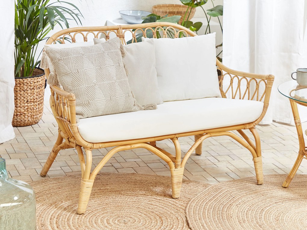 Set da giardino 4 posti in rattan naturale SIBARI Beliani
