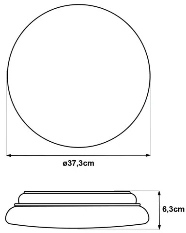 Plafoniera LED con sensore di movimento LENA LED/24W/230V Ø 37,3 cm bianca