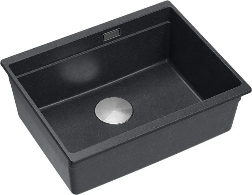 Lavello in granito Logan 100 Black Metallic