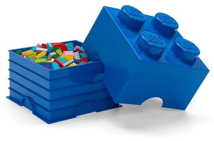 Scatola portaoggetti blu quadrata - LEGO®