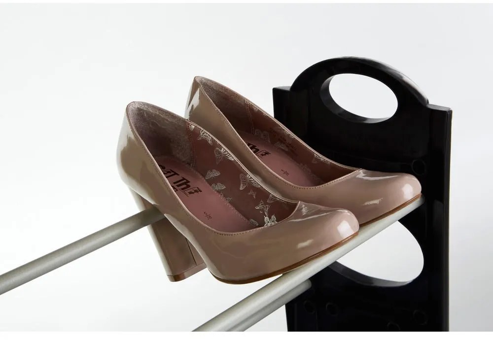 Scarpiera in metallo nera e argento Tavia - Premier Housewares