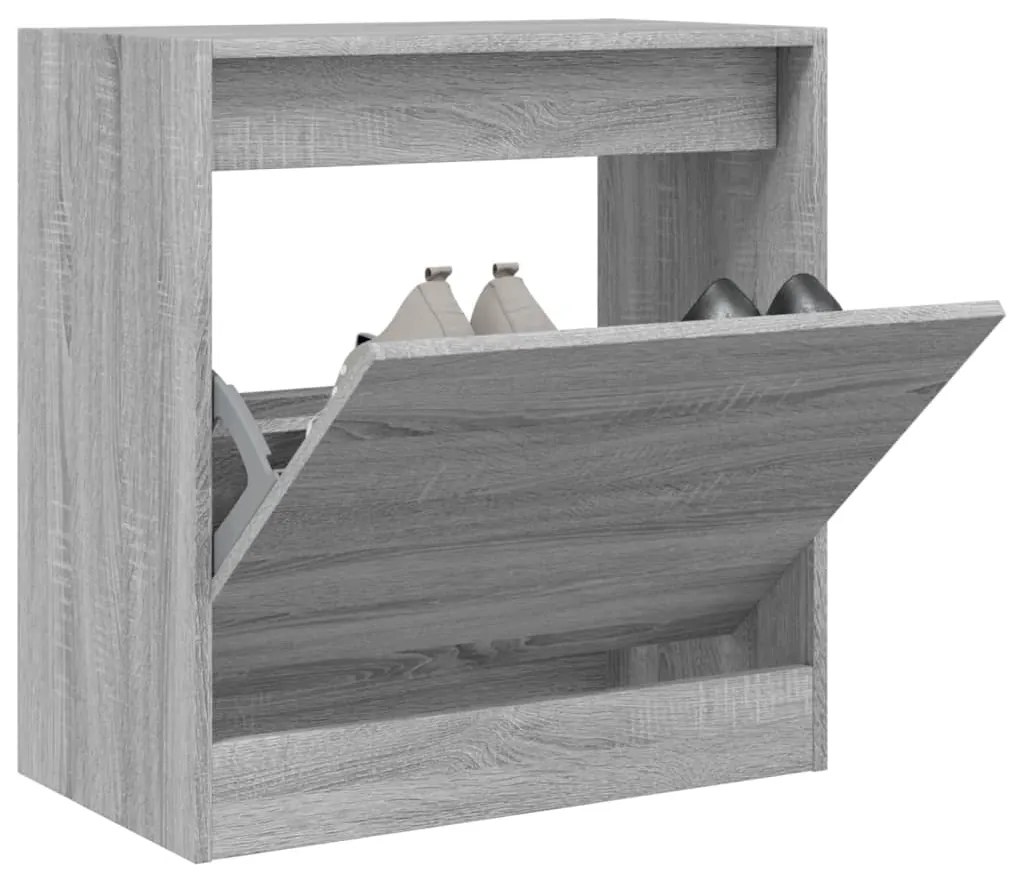Scarpiera Grigio Sonoma 60x34x63,5 Cm İn Legno Multistrato /