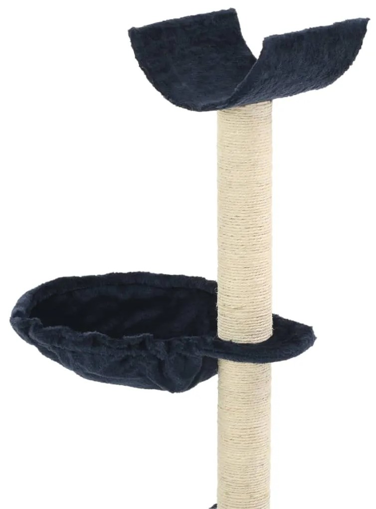 Albero per gatti con tiragraffi in sisal 105 cm blu