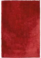 Tappeto shaggy in misto cotone e poliestere rosso 200 x 300 cm soffice pelo denso