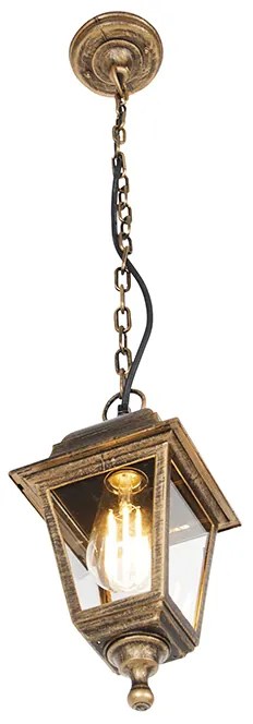 Lampada a sospensione da esterno classica oro antico IP44 - Capital