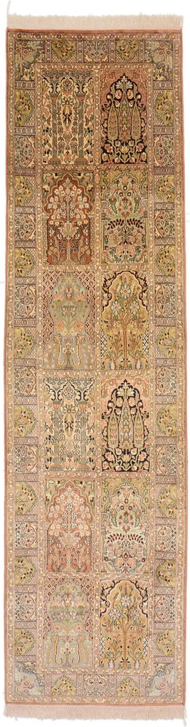 Cashmere Silk Tappeto orientale 300 x 80 (Indian) Annodato A Mano