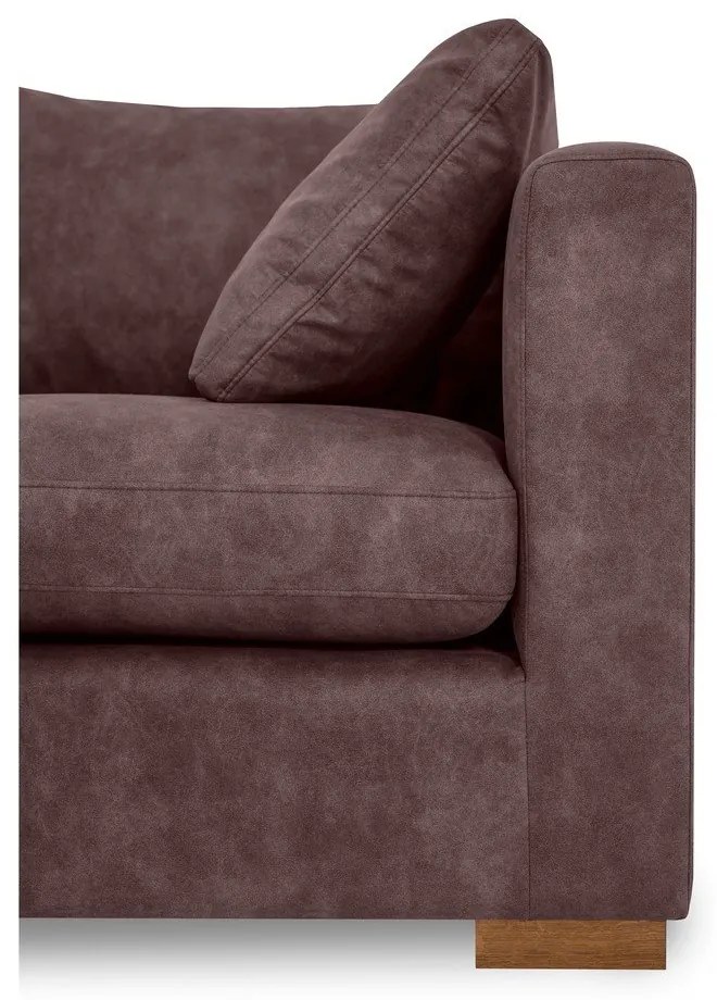 Divano angolare in similpelle marrone scuro (angolo sinistro) Hamburg - Scandic