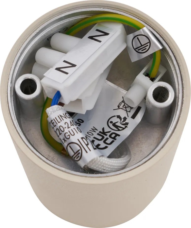 Set di 4 faretti moderni beige da superficie GU10 50mm rotondi - Tuba