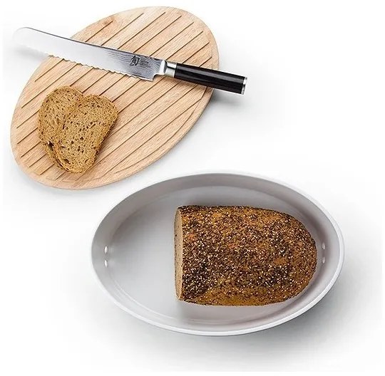 Continente C3930 - Portapane 13,5x30 cm bianco/beige