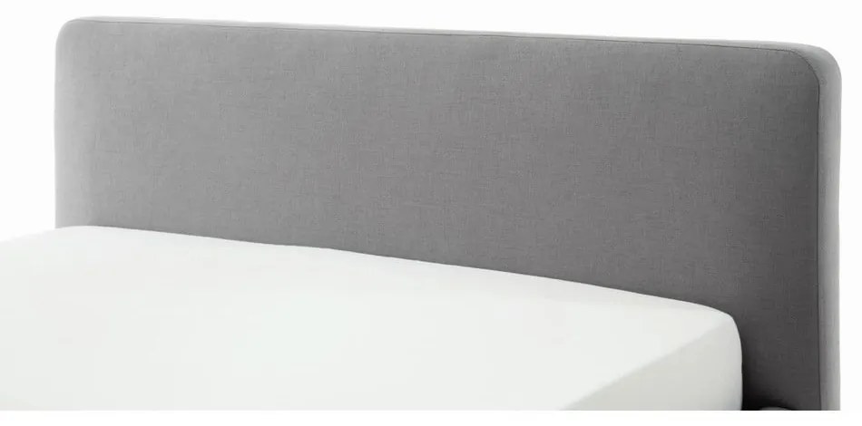 Letto matrimoniale imbottito grigio con contenitore con rete inclusa 140x200 cm Mattis – Meise Möbel