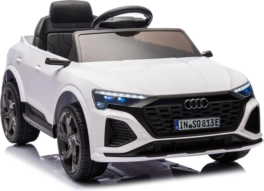 Macchina Elettrica per Bambini 12V Licenza Ufficiale Audi SQ8 E-Tron con Telecomando e Sedile Pelle Bianco...