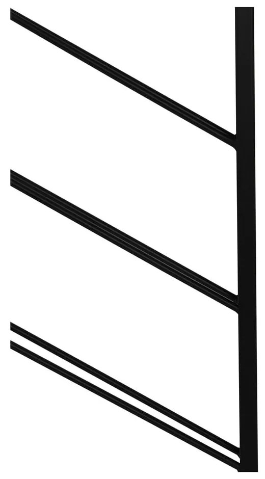 Portabottiglie in metallo nero da parete 16 bottiglie 70x160x6 cm Malbeo - Light &amp; Living