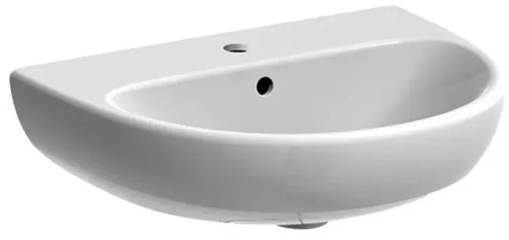 Lavabo con colonna Geberit 55 cm in ceramica bianco Selnova